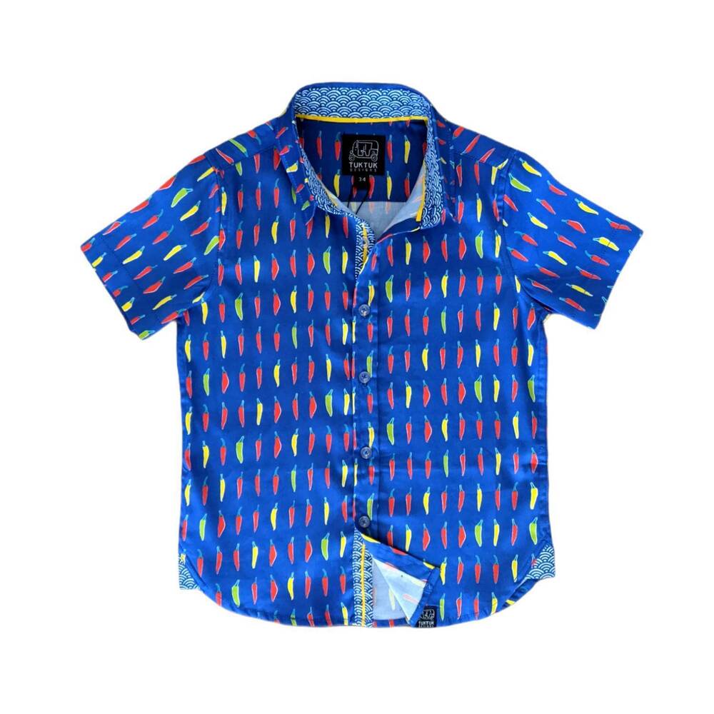 NEW TUKTUK DESIGNS kids chili peppers shirt in blue